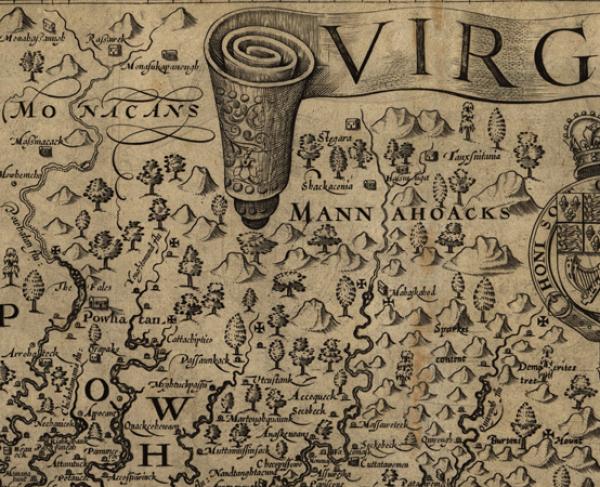 Map of Virginia created in 1624